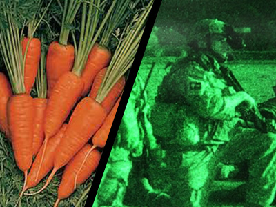 If you eat all your carrots, you'll be able to see in the dark?