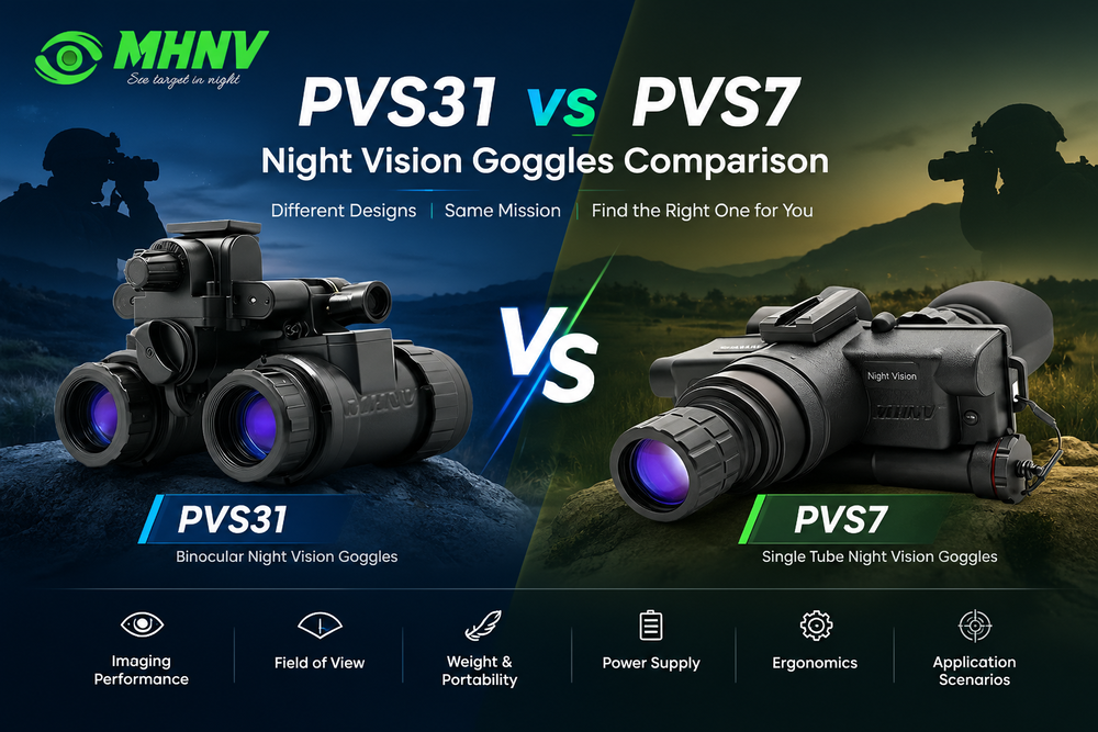 PVS31 VS PVS7 Binocular Low-Light Observation Devices Comparison