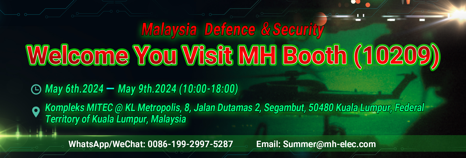 MH Exhibition in Malaysia night vision goggles