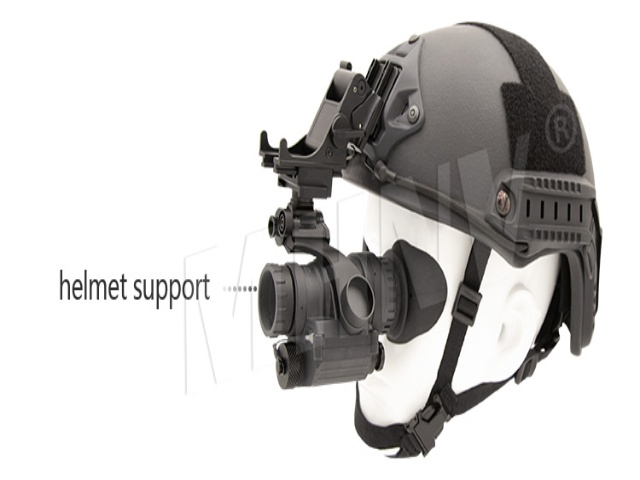 Helmet mounted night vision monocular