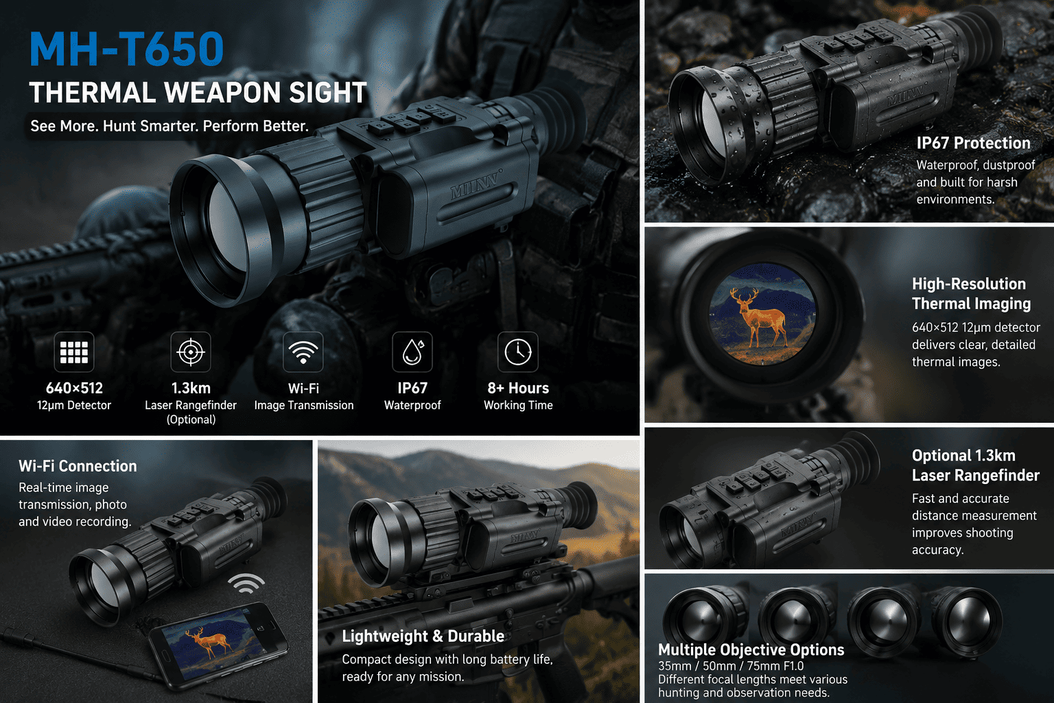 MHNV Thermal Scope, Thermal Hunting Scope